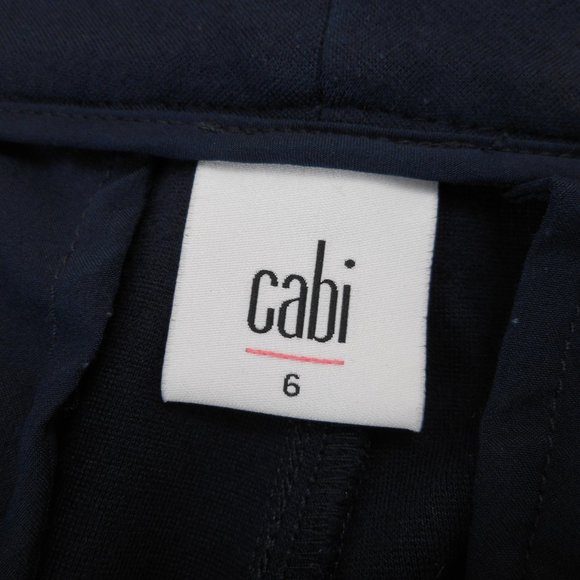 Cabi Agency Trouser Womens 6 Ponte Ankle Pants Navy Stretch Pockets 5499 - Picture 5 of 7